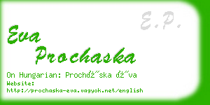 eva prochaska business card